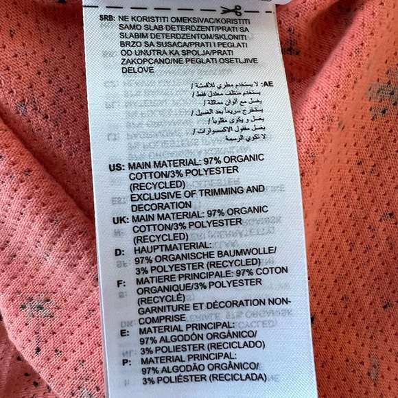 Adidas Adicross Golf Desert Button Up Short Sleeve Shirt in Coral Fusion, size S - Picture 9 of 11